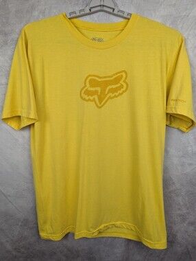 Fox Racing Large Foxtech Performance T-Shirt Yellow Motocross MTB Tee